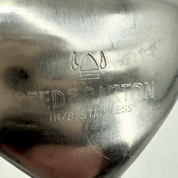 Danish Mod Style Reed & Barton Stainless Steel 18/8 W Teak Handle Serving Spoon - Picture 5 of 6